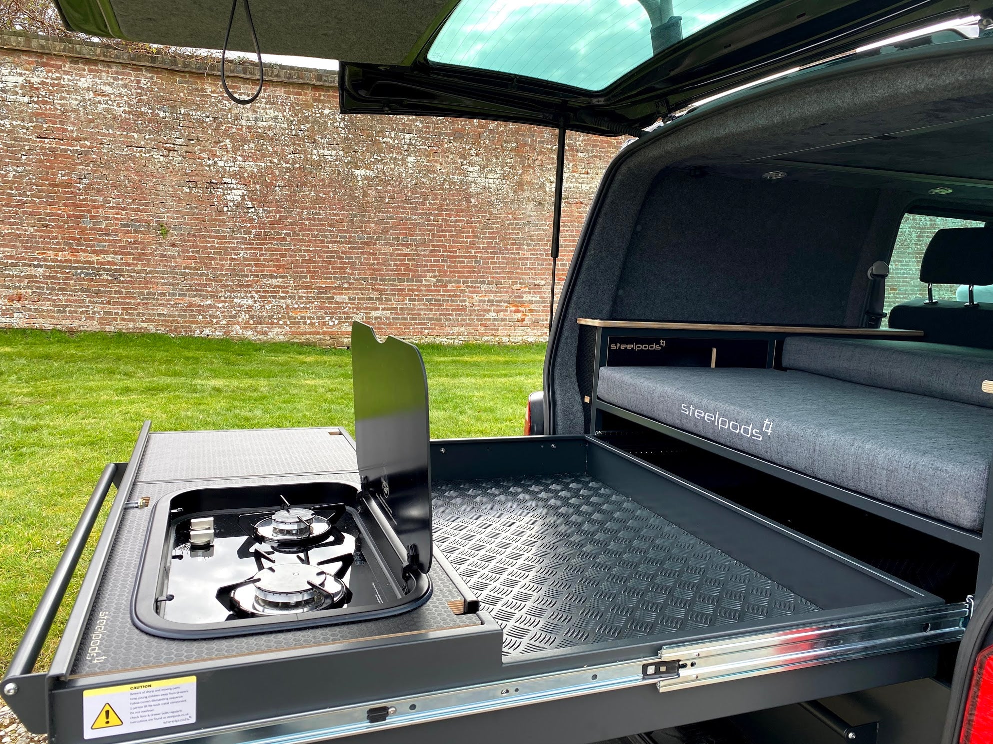 SteelPods - sliding steel drawers, beds & racking for vans and campers